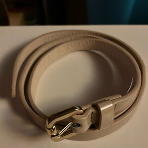 Nude skinny belt with gold buckle Aldo